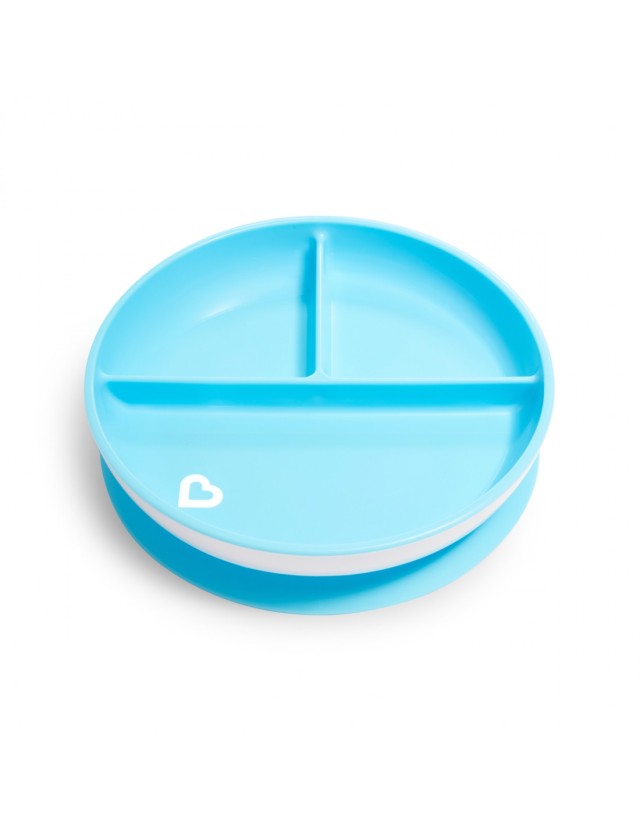 Munchkin Stay Put Suction Plate 6m+, Μπολ με Βάση Βεντούζα, Χρώμα Γαλάζιο 1 Τεμάχια