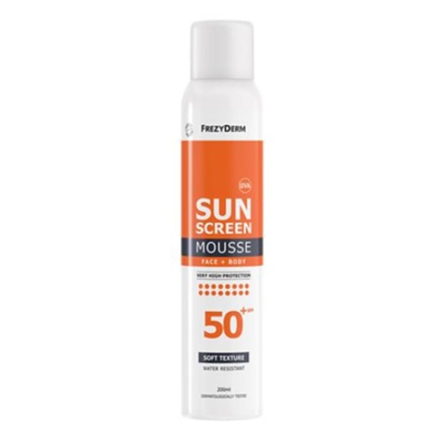 Frezyderm Sun Screen Mousse SPF50+ Αντηλιακό Προσώπου & Σώματος, 200ml