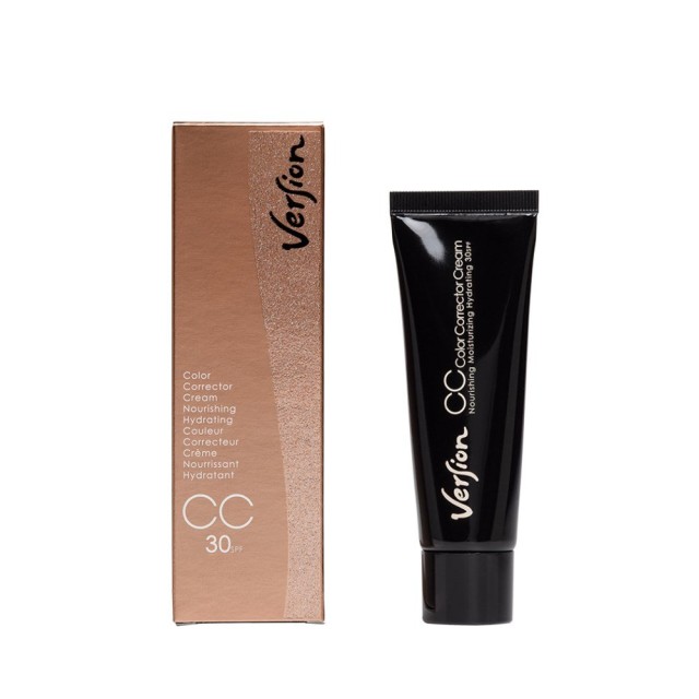 Version CC Color Corrector SPF30,Αντηλιακή Αντιρυτιδική Κρέμα Ημέρας με Χρώμα 50ml