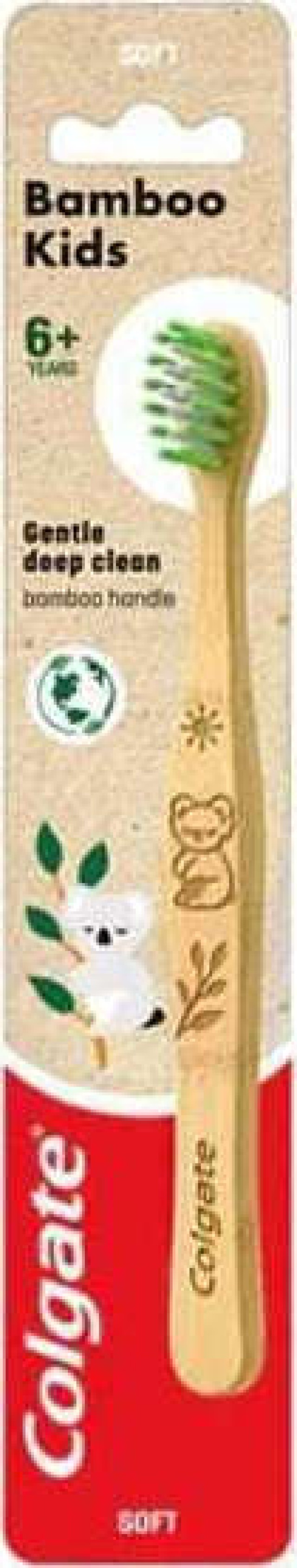 Colgate Bamboo Kids 6+ Years Παιδική Οδοντόβουρτσα Soft 1 Τεμάχιο