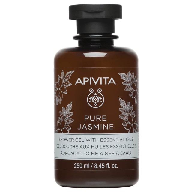Apivita Shower Gel Pure Jasmine, Αφρόλουτρο Με Αιθέρια Έλαια 250ml