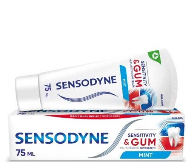 Sensodyne Sensitivity & Gum Mint Οδοντόκρεμα για Ευαίσθητα Δόντια & Ούλα που Aιμορραγούν 75ml