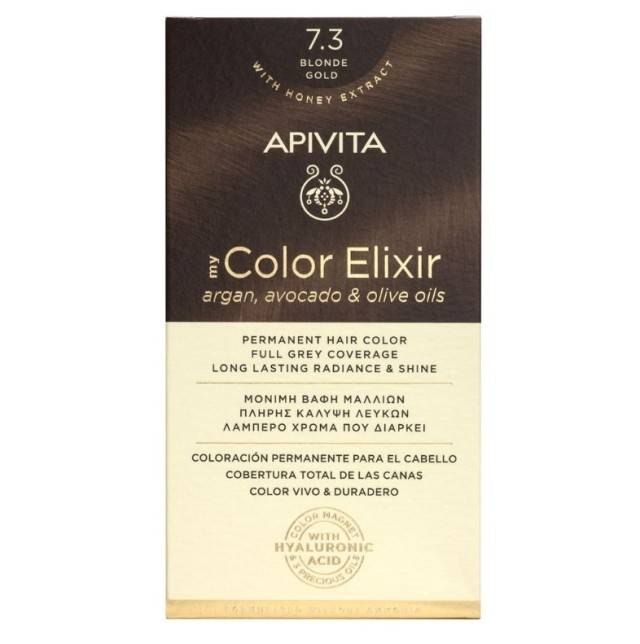 Apivita Βαφή Μαλλιών My Color Elixir Ξανθό Μελί/ Blonde Gold No 7.3