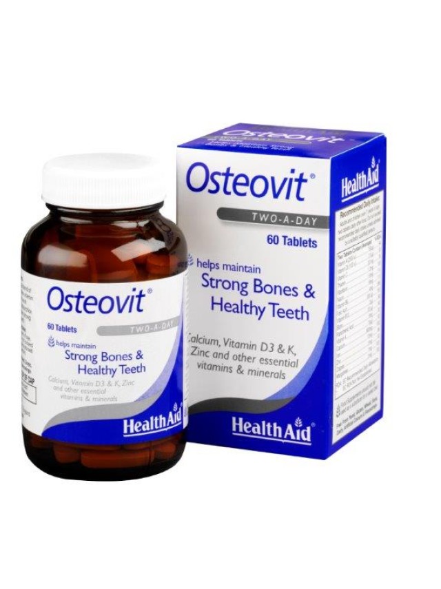 Health Aid Osteovit, Συμπλήρωμα Διατροφής Συνδυασμός Βιταμινών & Μετάλλων για την Οστεοπόρωση 60 Ταμπλέτες