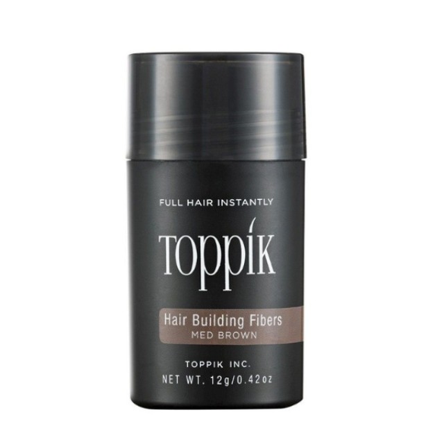 Toppik Hair Building Fibers Ίνες Medium Brown Κάλυψης Αραίωσης Μαλλιών με Κερατίνη 12g