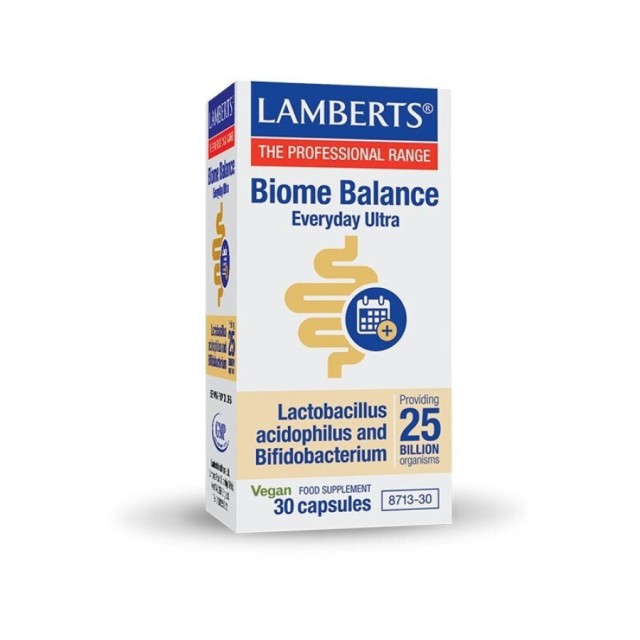 Lamberts Biome Balance Everyday Ultra Προβιοτικά Για Καθημερινή Υποστήριξη Του Εντέρου 30 Φυτικές κάψουλες