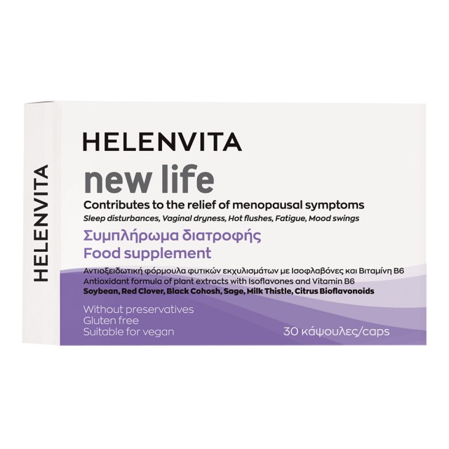 Helenvita New Life Συμπλήρωμα Διατροφής για Γυναίκες στην Εμμηνόπαυση 30 Κάψουλες
