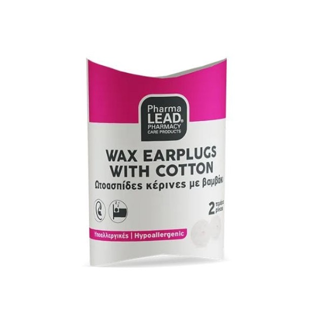 Pharmalead Wax Earplugs with Cotton Ωτοασπίδες Κέρινες με Βαμβάκι 2τεμ