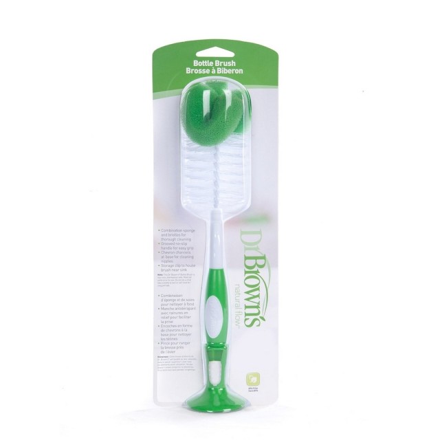 Dr Browns Bοttle Brush AC023, Βούρτσα Καθαρισμού Μπιμπερό, Χρώμα Πράσινο 1 Τεμάχιο