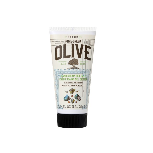 Korres Pure Greek Olive, Κρέμα Χεριών Θαλασσινό Αλάτι 75ml