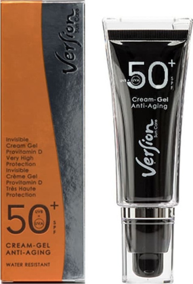 Version Cream Gel Anti-Aging SPF50+ Πολύ Ισχυρή Αντηλιακή Αντιρυτιδική Κρέμα Προσώπου 50ml