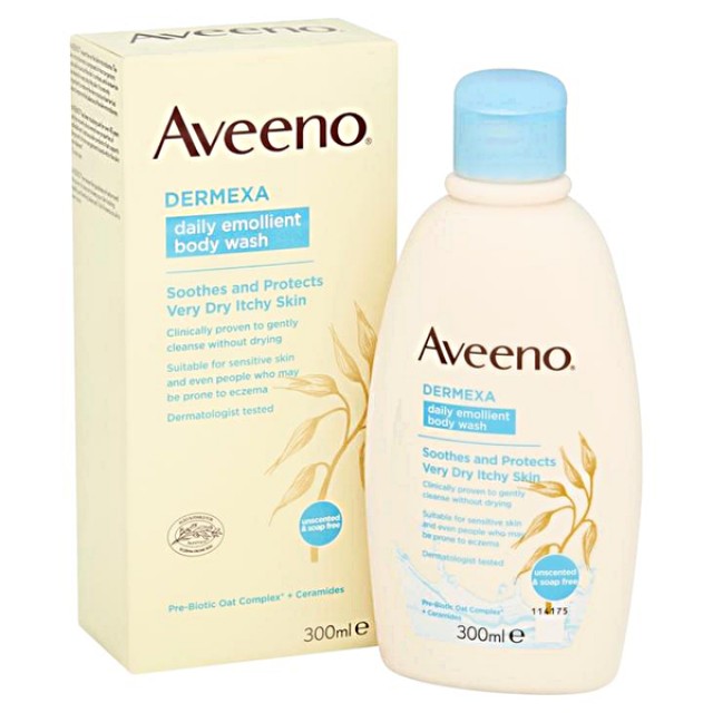 Aveeno Dermexa Body Wash, Υγρό Καθαρισμού 300ml