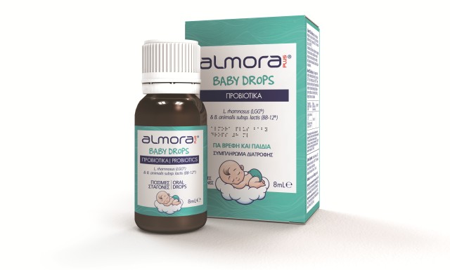 Almora Plus Baby Drops 8ml Για την ανακούφιση των βρεφικών κολικών & την υγεία του γαστρεντερικού