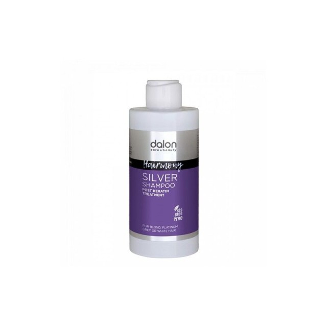 Dalon Hairmony Silver Shampoo Post Keratin Treatment Σαμπουάν Αναδόμησης/Θρέψης & Διατήρησης Χρώματος για Όλους τους Τύπους Μαλλιών 300ml