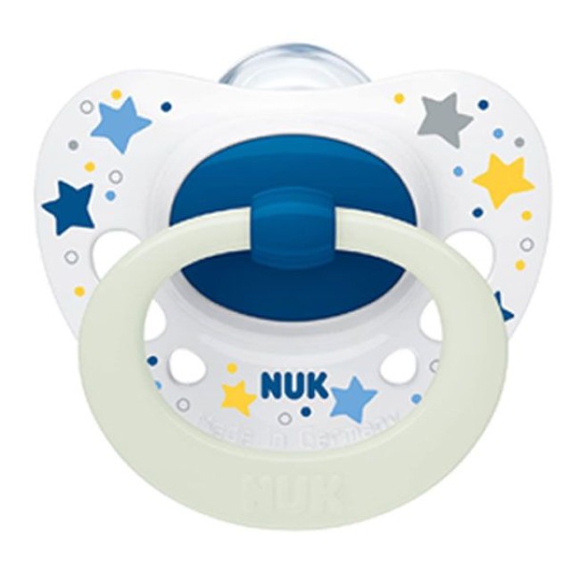  NUK Signature Night Πιπίλα Σιλικόνης, Λάμπει στο Σκοτάδι, 18-36m 1 Τεμάχιο