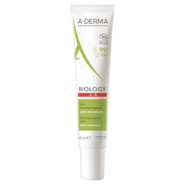 A-Derma Biology A-R Anti-Rougeurs Creme, Δερματολογική Φροντίδα κατά της Ερυθρότητας 40ml