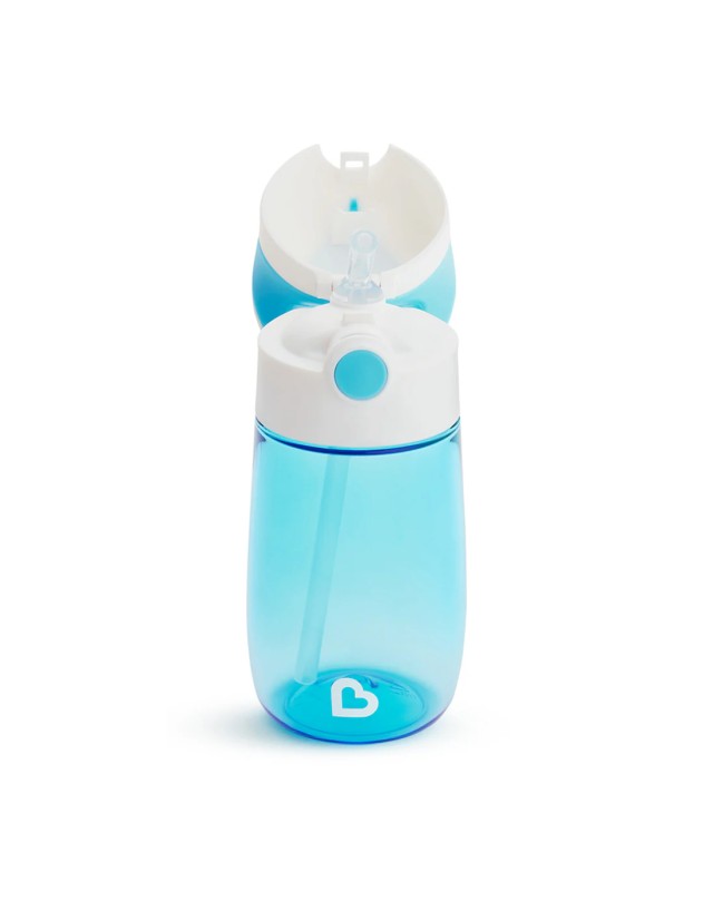 Munchkin Flip & Go 18m+ Παγούρι με Καλαμάκι, Χρώμα Μπλε 355ml