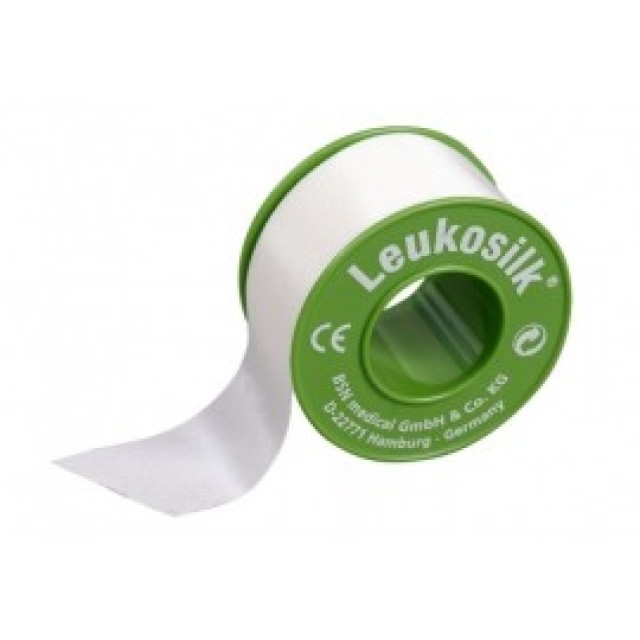 Leukosilk 4.60m x 5cm Αυτοκόλλητη Επιδεσμική Ταινία από Μετάξι