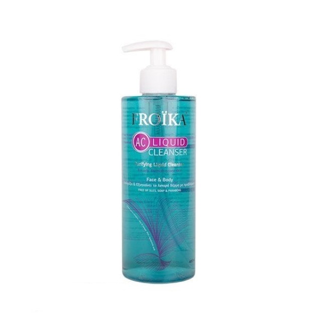 Froika AC Liquid Cleanser, Απαλός Καθαρισμός με Εξυγιαντική Δράση Λιπαρό/ Ακνεϊκό Δέρμα 400ml