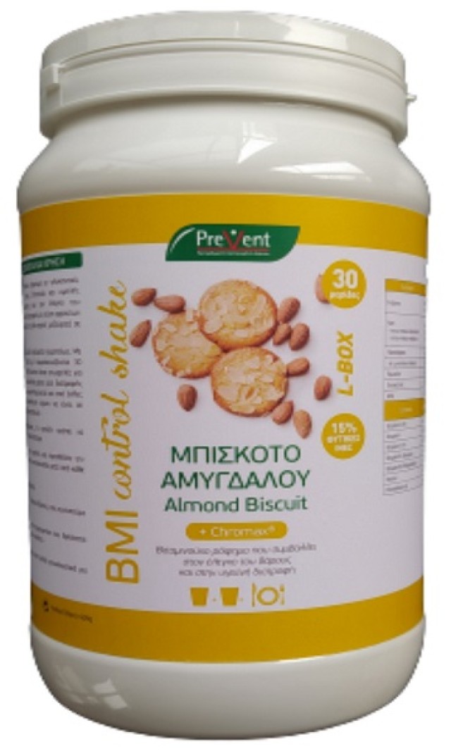 Prevent BMI Control Shake L-Box Μπισκότο Αμυγδάλου & Chromax 600gr