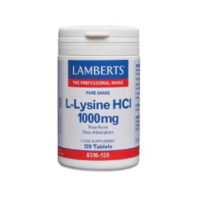 Lamberts L-Lysine HCL 1000mg 120 Tablets