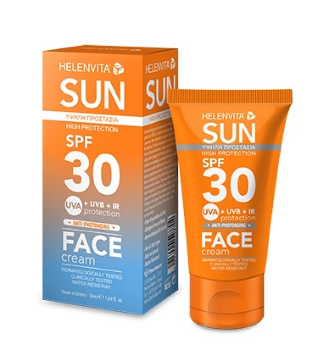 Helenvita Sun Face Cream SPF30 Αντηλιακή Κρέμα Προσώπου κατά της Φωτογήρανσης 50ml