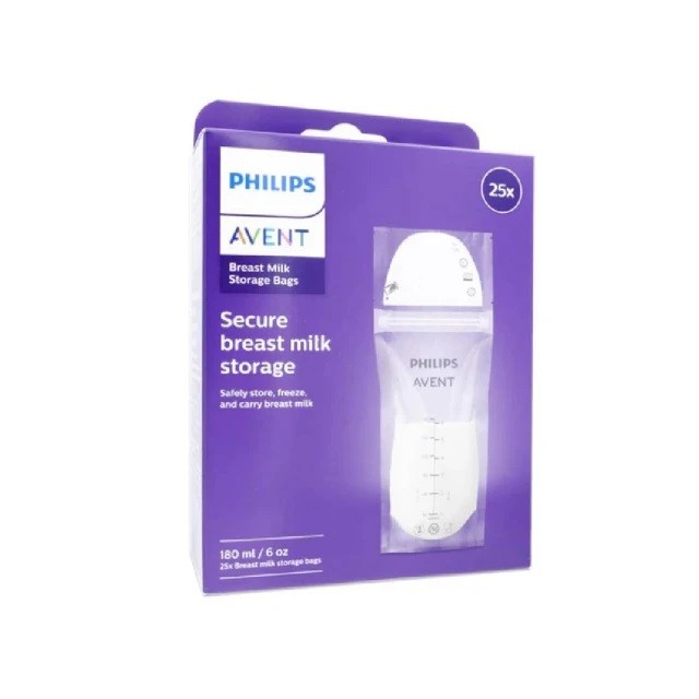 Avent Σακουλάκια Μητρικού Γάλακτος 180ml 25τεμ. SCF603/25