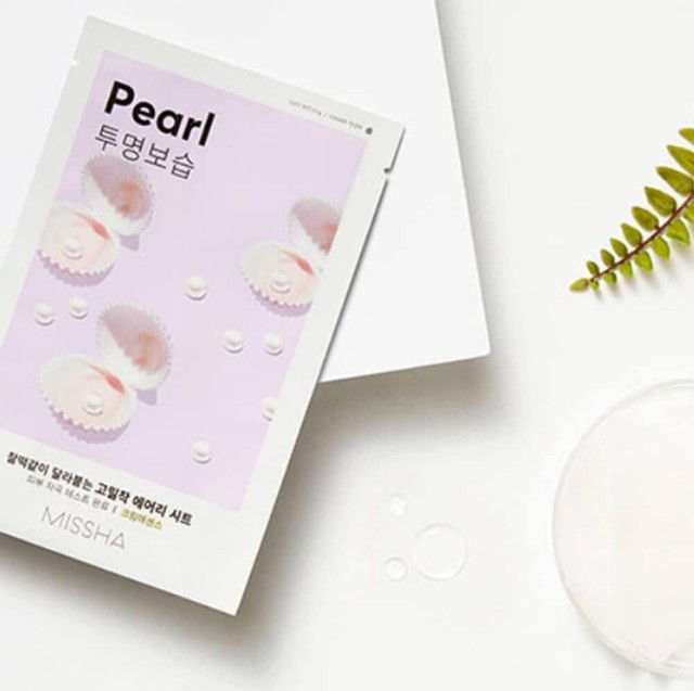 Missha Airy Fit Pearl Sheet Mask Μάσκα Προσώπου Με Εκχύλισμα Μαργαριταριών για Λάμψη 1τεμ