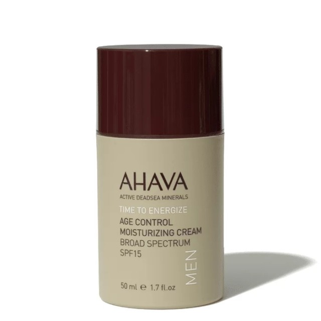 Ahava MEN Time to Energize Age Control Moisturizing Cream SPF15, Ενυδατική Κρέμα Προσώπου 50ml