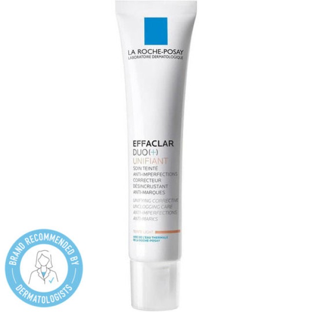 La Roche-Posay Effaclar Duo+Μ Unifiant Light Επανορθωτική Κρέμα Προσώπου κατά των Ατελειών με Χρώμα 40ml