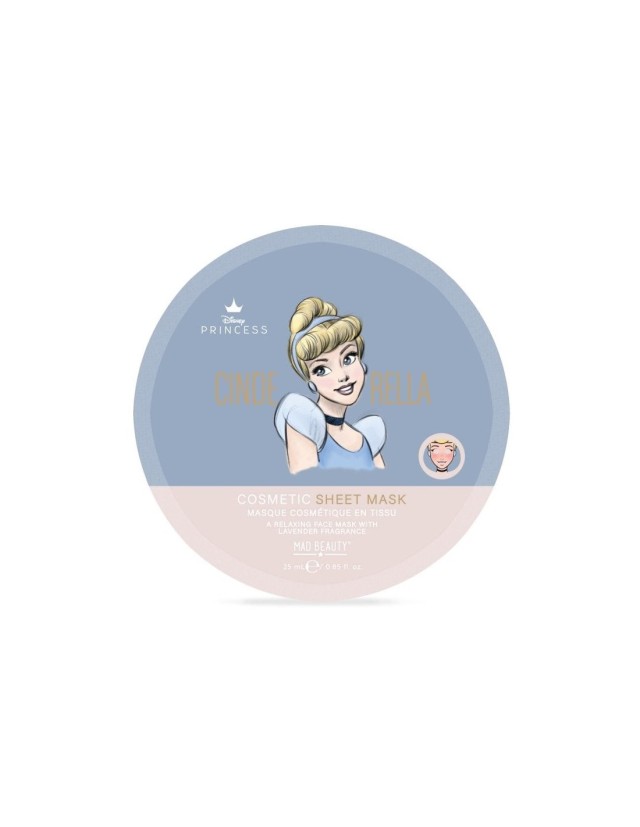 Mad Beauty Face Mask Princess Cinderella, Μάσκα με Αλόη 1 Τεμάχιο