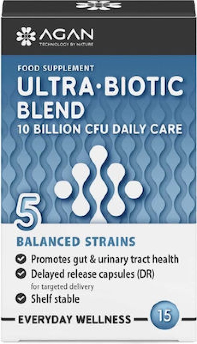 Agan Ultra Biotic Blend 10 δισ. Φιλικών Βακτηρίων 15 Κάψουλες