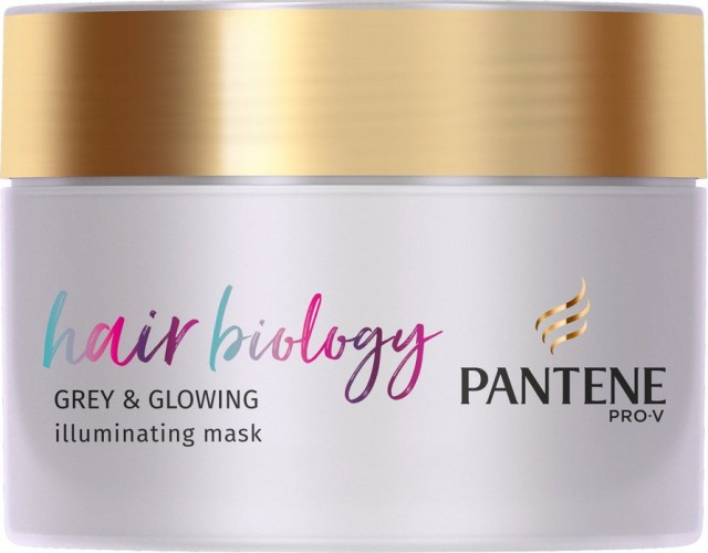 Pantene Hair Biology Grey & Glowing Illuminating Mask, Μάσκα για Λευκά & Γκρίζα Μαλλιά 160ml