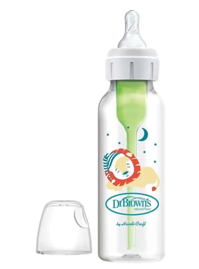 Dr. Browns Natural Flow Options+ Anti-Colic Πλαστικό Μπιμπερό με Στενό Λαιμό 0m+ 250ml