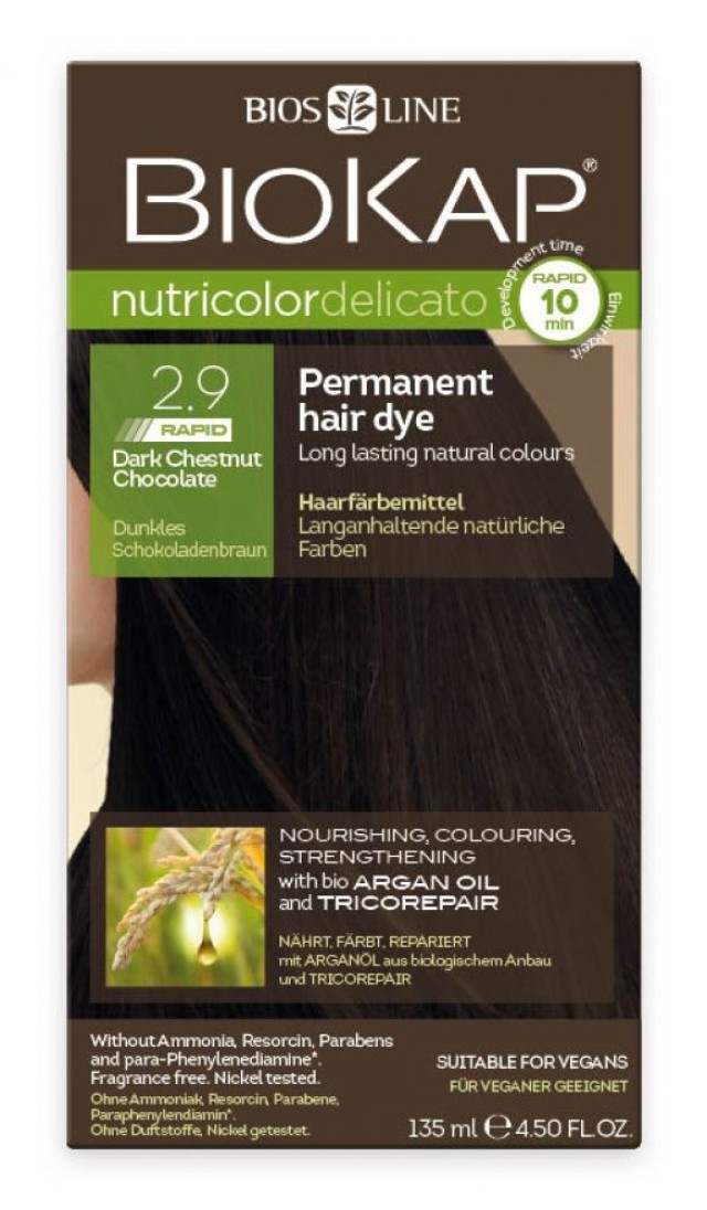 Biokap Nutricolor Delicato Rapid 2.90 Σκούρο καστανό σοκολάτα