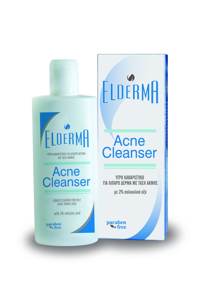 Elderma Acne Cleanser, Υγρό Καθαριστικό για Λιπαρό Δέρμα με Τάση Ακμής 200ml
