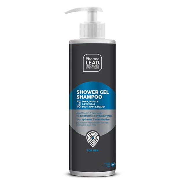 Pharmalead Shower Gel Shampoo For Men 3in1 Αφρόλουτρο & Σαμπουάν 500ml