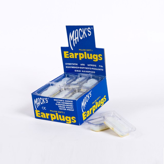 Macks Ωτοασπίδες Σιλικόνης, 1 Ζευγάρι