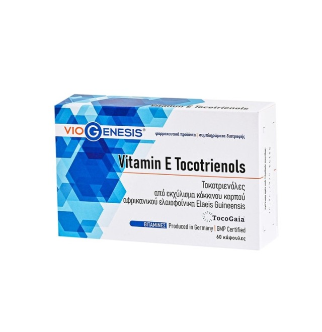 Viogenesis Vitamin E Tocotrienols Πατέντα EVNol™ με Συνένζυμο Q10 60 Κάψουλες