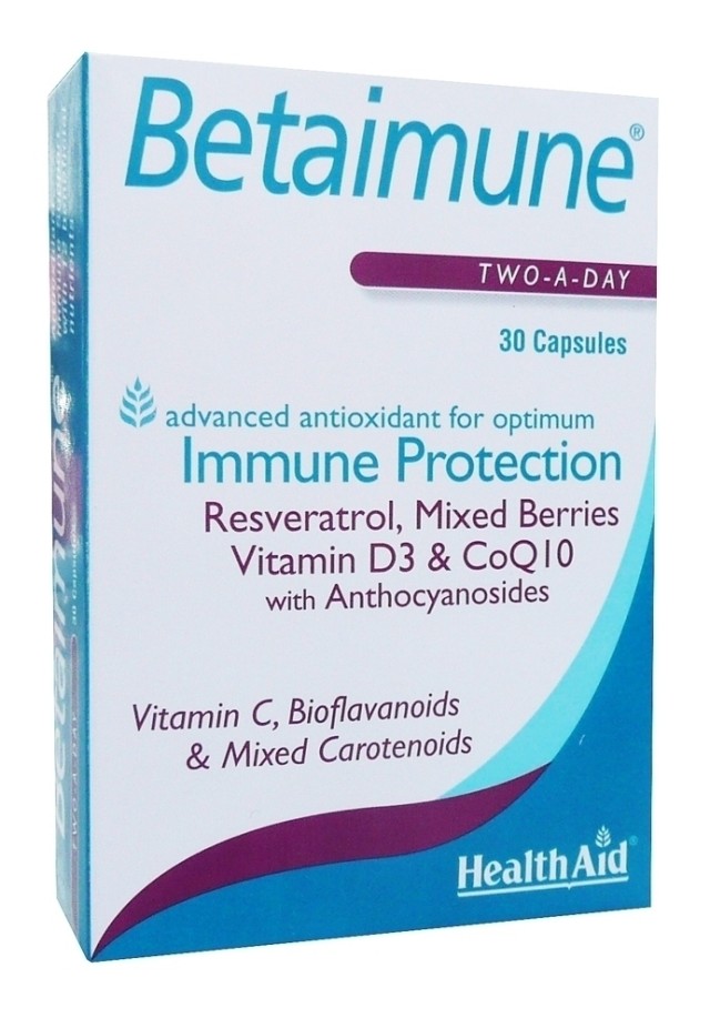 Health Aid Betaimune, Συμπλήρωμα Διατροφής Αντιοξειδωτικά, για τη Καθημερινή Προστασία & Ενίσχυση του Ανοσοποιητικού Συστήματος 30 Κάψουλες