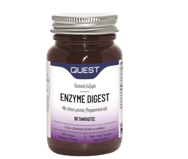 Quest Enzyme Digest With Betaine Hcl, Bromelain, Papain & Amylase 90tabs 