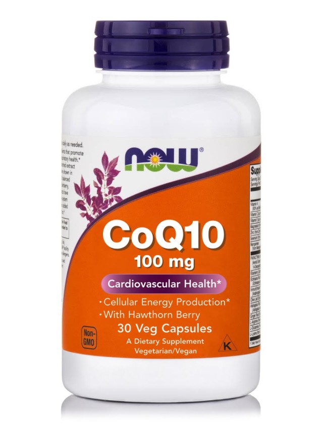 Now Foods CoQ10 100mg, Συμπλήρωμα Διατροφής Για την Καλή Υγεία του Καρδιαγγειακού & Ανοσοποιητικού Συστήματος 30 Φυτικές Κάψουλες