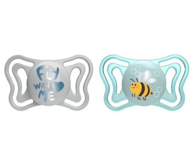 Chicco PhysioForma Light 2-6m Πιπίλες Σιλικόνης, Χρώμα Γαλάζιο & Γκρι 2 Τεμάχια