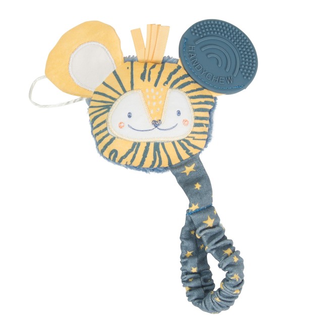 Cheeky Chompers Handychew Bertie the Lion Παιχνίδι Οδοντοφυΐας & Λουράκι για την Πιπίλα