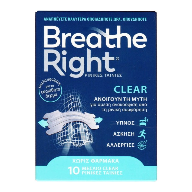 Breathe Right Clear Medium 10 Ταινίες
