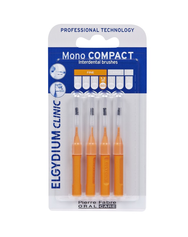 Elgydium Clinic Monocompact, Μεσοδόντια Βουρτσάκια 0.6mm 4τμχ