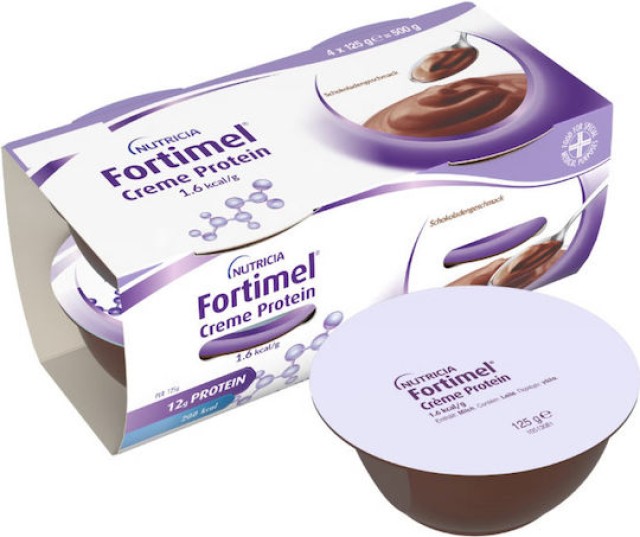 Nutricia Fortimel Creme Protein 1.6Kcal Chocolate, Κρέμα για τη Διαιτητική Διαχείριση της Δυσθρεψίας με Γεύση Σοκολάτα 4x125gr