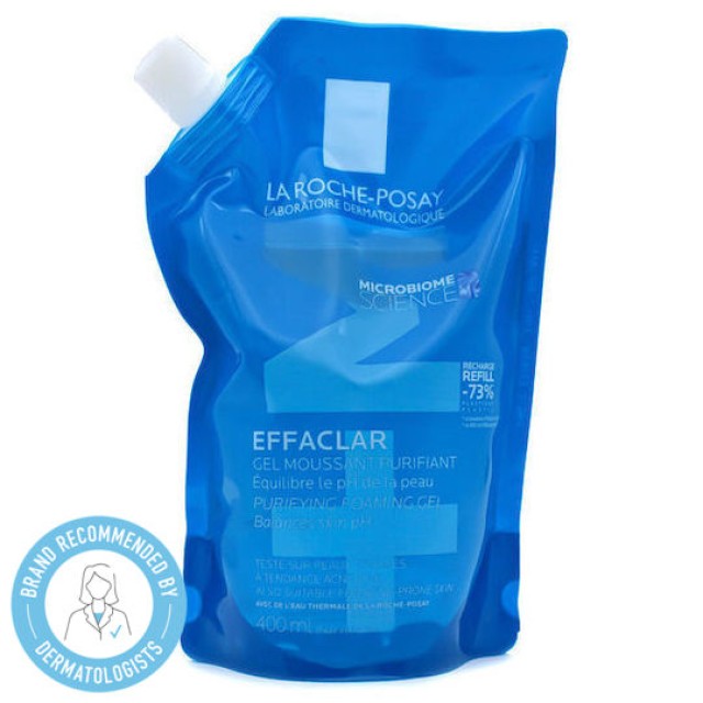 La Roche Posay Effaclar Gel+M, Ζελ Καθαρισμού για Λιπαρό Ευαίσθητο Δέρμα, Απομακρύνει το Σμήγμα, 400ml