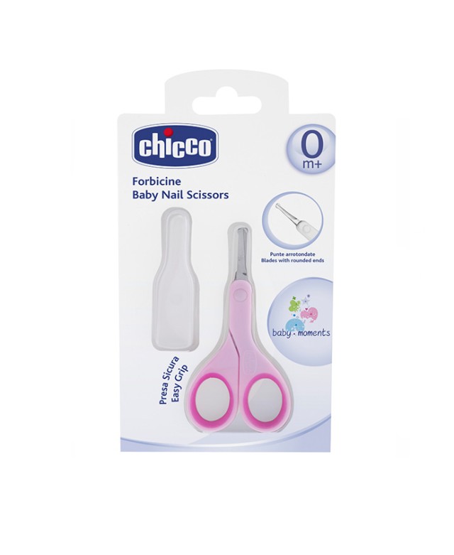 Chicco Ψαλιδάκι Ασφαλείας με Θήκη Ροζ
