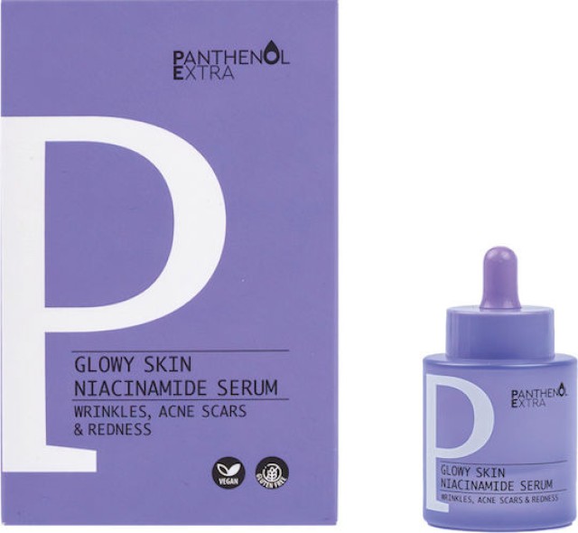 Panthenol Extra Glowy Skin Ενυδατικό & Αντιγηραντικό Serum Προσώπου με Νιασιναμίδη & Υαλουρονικό Οξύ για Ακμή 30ml